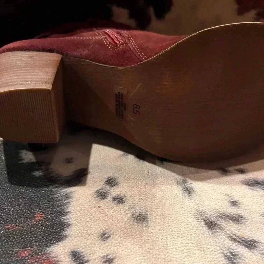Diba Stitch Fix Sleek Bootie Burgundy NEW without box sizes 8 & 8.5 - Picture 5 of 5